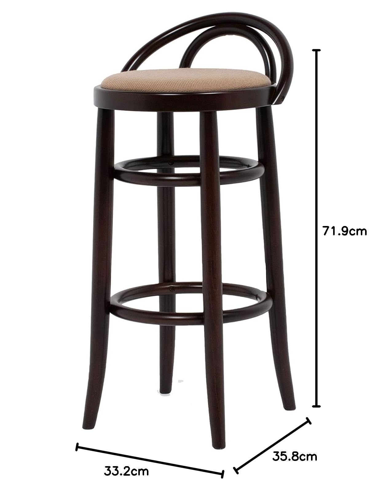 Amazon.co.jp: Akita Woodworking Counter Chair (W x D x H): 14.1 x